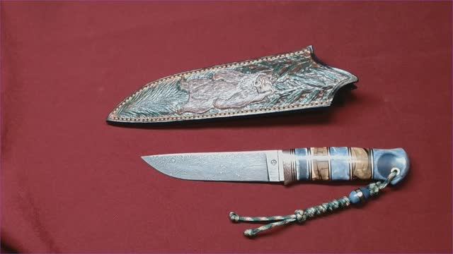 Авторский нож "Топтыгин" (клинок дамасская сталь), Л. Архангельский смотреть онлайн
