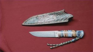 Авторский нож "Топтыгин" (клинок дамасская сталь), Л. Архангельский