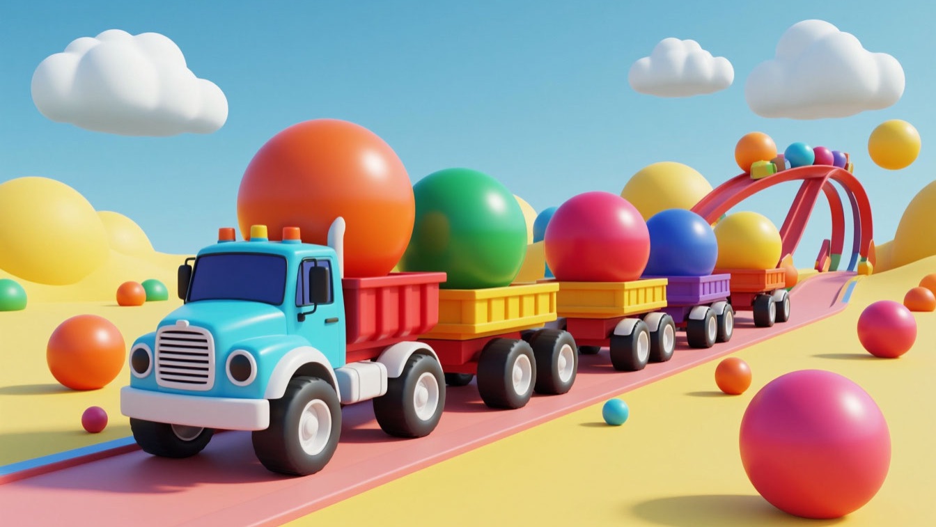 Мультики для детей и малышей. Яркие игрушечные шарики и Разноцветные машинки. Мультики залипалки смотреть онлайн