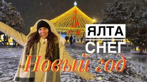 Новый год в Ялте. Пальмы в снегу