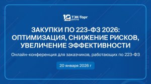 Закупки по 223-ФЗ в 2026 г.: оптимизация, снижение рисков, увеличение эффективности