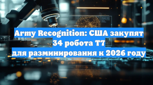 Army Recognition: США закупят 34 робота T7 для разминирования к 2026 году