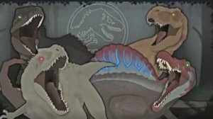 индоминус против гига и спинозавр против рекси