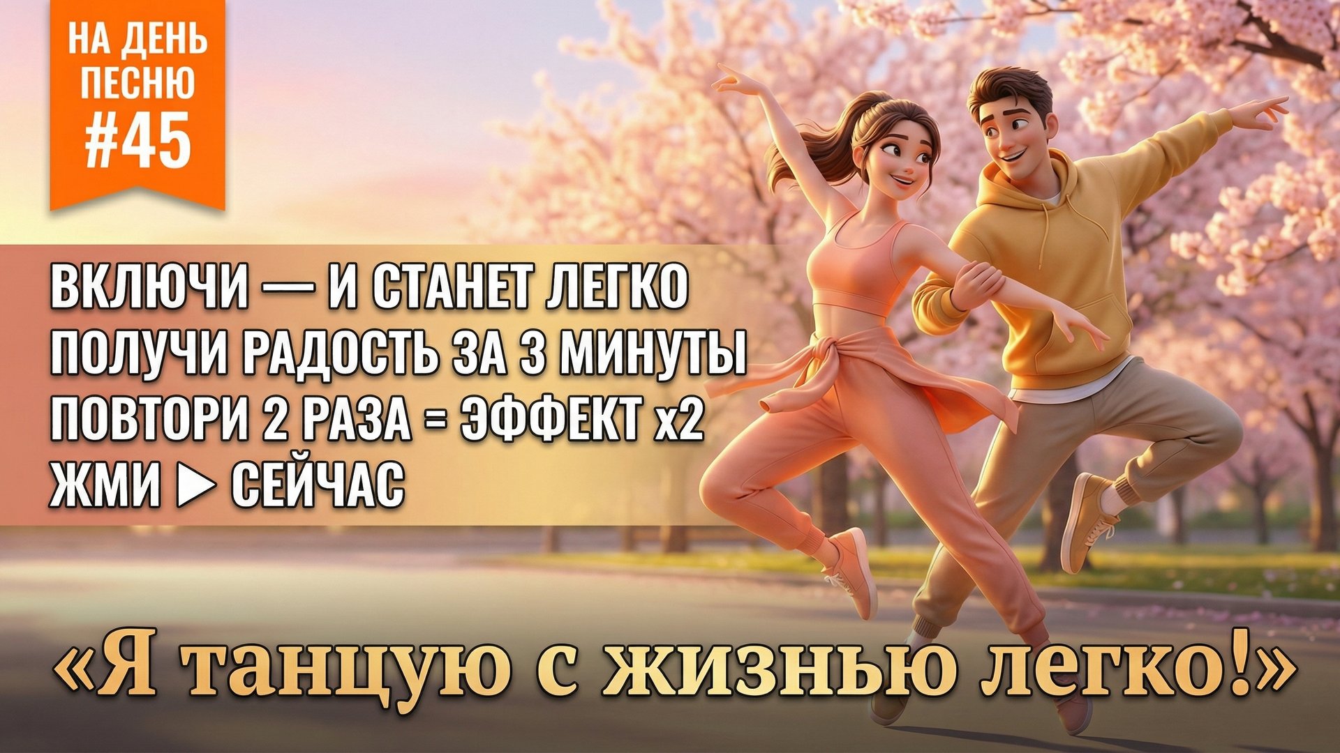 НА ДЕНЬ ПЕСНЮ #45 | ЛЁГКАЯ ХИП-ХОП АФФИРМАЦИЯ радости | "Я танцую с жизнью легко!" смотреть онлайн