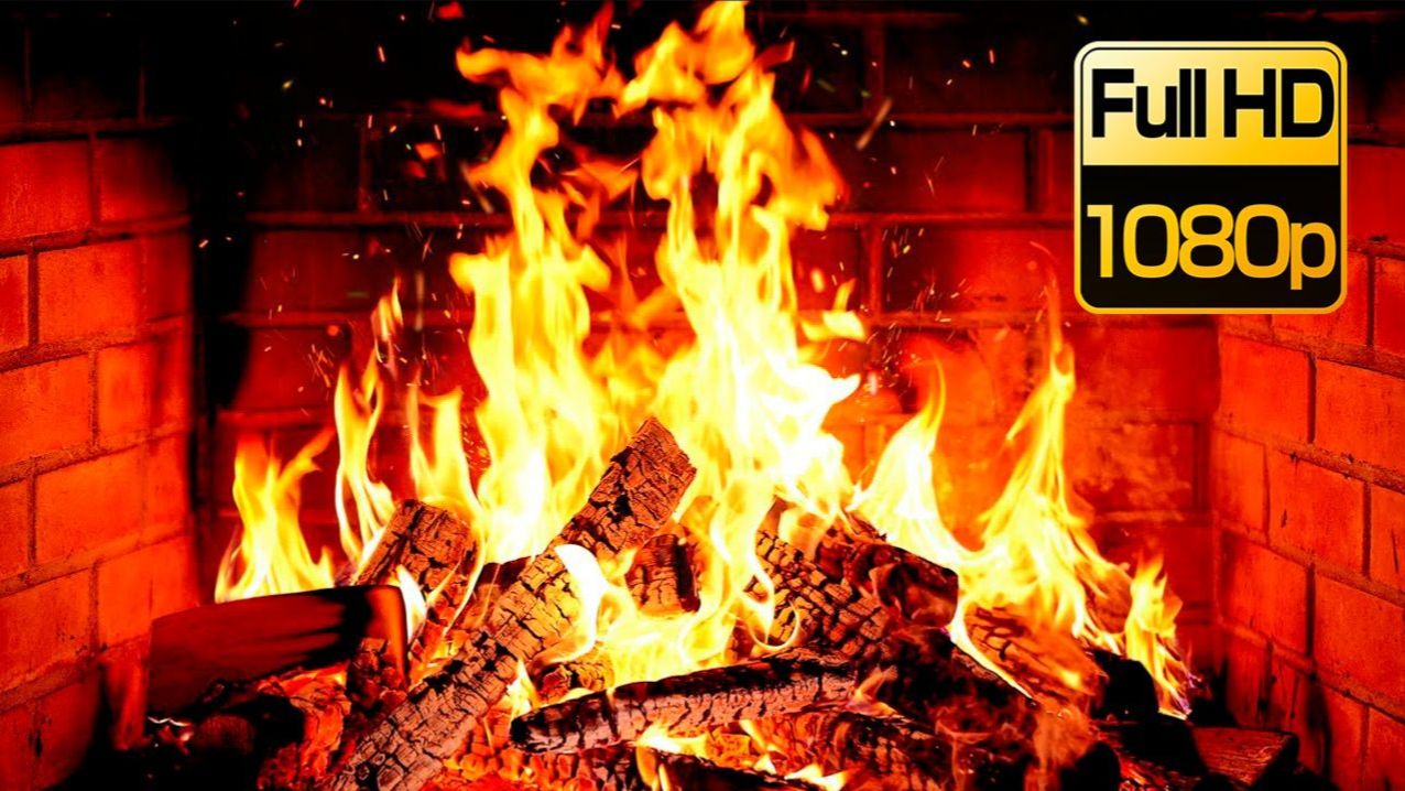 Камин 4К. Уютное настроение. Заставка для отдыха, сна и учебы.  Описание