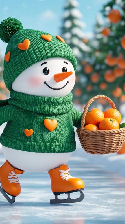 ⛄️Весёлый снеговик и 🍊оранжевый сюрприз! Милая детская песенка для малышей. Видео для детей. смотреть онлайн