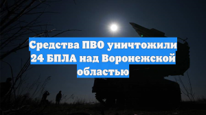 Средства ПВО уничтожили 24 БПЛА над Воронежской областью