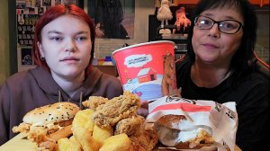 Мукбанг | Rostic's. Бургеры, Острые крылышки, Наггетсы | Обжор Асмр