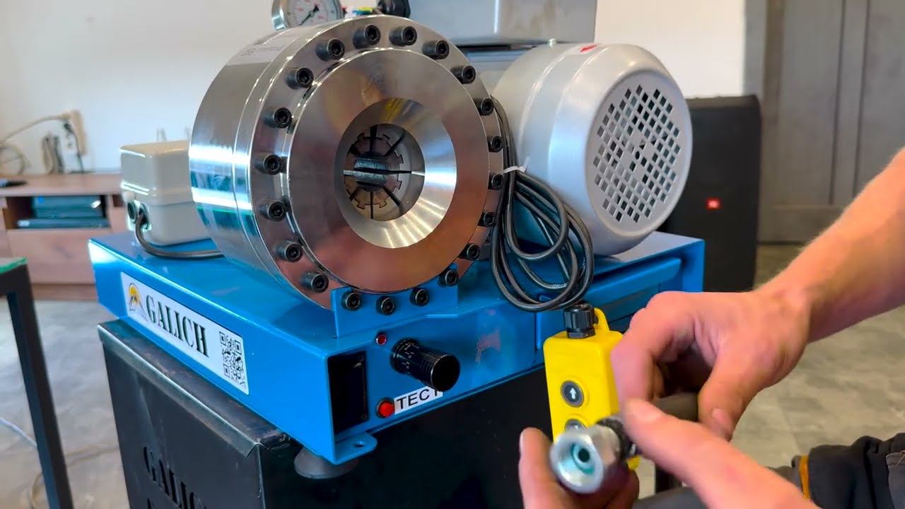 Работа Гидравлического обжимного станка для РВД GALICH MK-90 смотреть онлайн