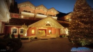 Вечерняя прогулка по Рождественскому рынку Ортизеи в Доломитовых Альпах Италия 4K