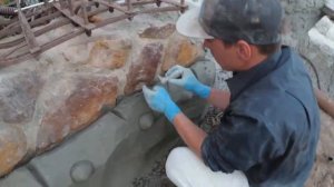 как сделать цоколь. декоративный камень. ковка из цемента .мастер класс.