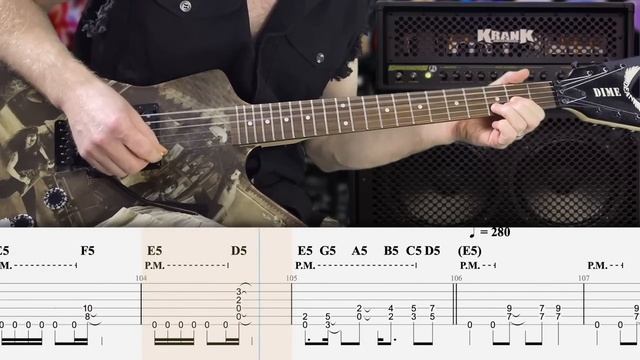 Pantera - Domination Cover (Табулатура) Guitar Tutorial TABS смотреть онлайн