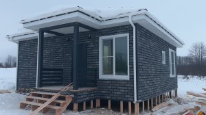 Одноэтажный каркасный дом 8х8м