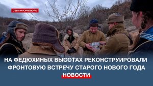 На Федюхиных высотах воссоздали атмосферу старого Нового года времён Великой Отечественной войны