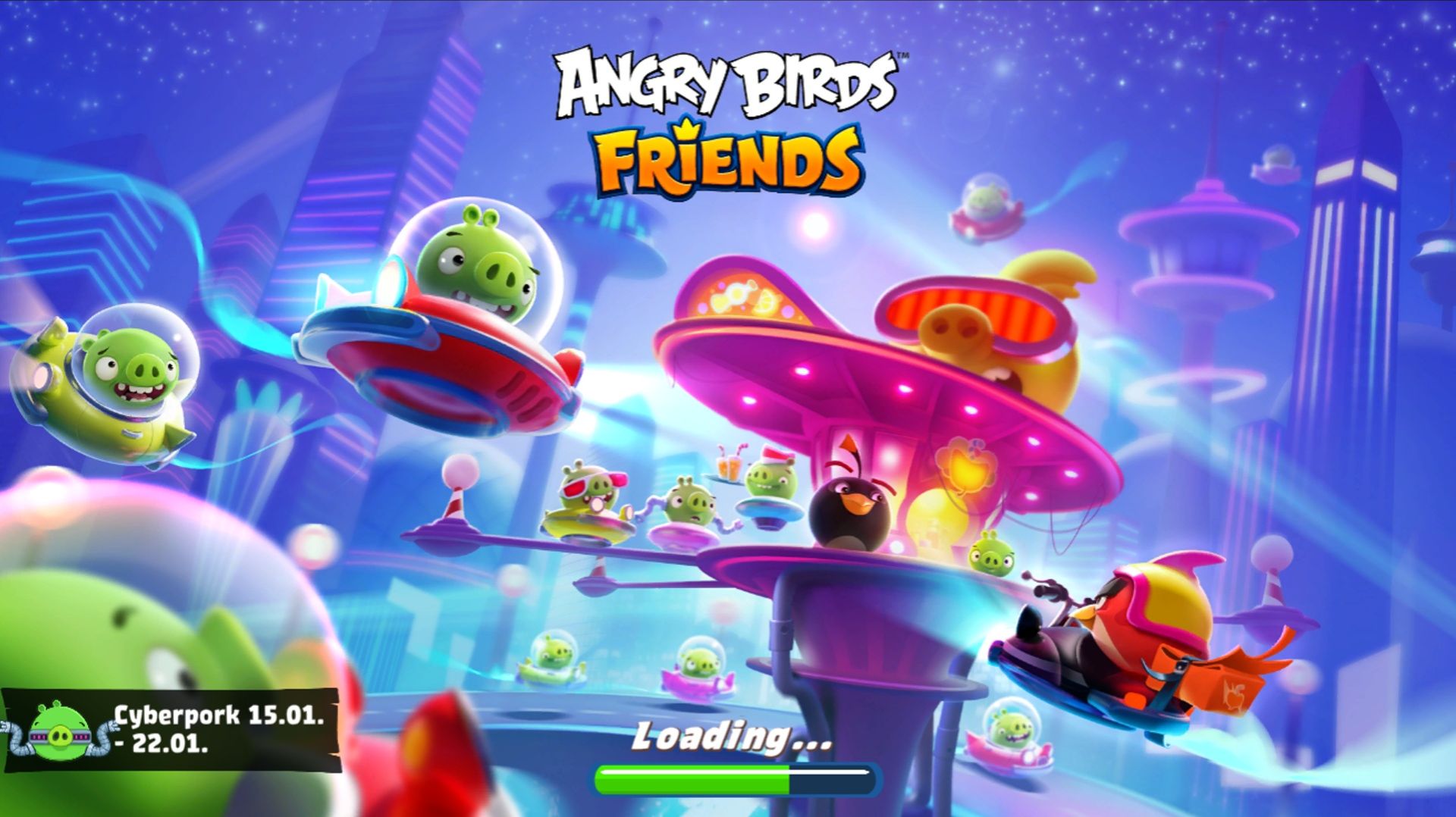 Angry Birds Friends. Cyberpork 10 (19.01.2026). 3 звезды. Прохождение от SAFa. смотреть онлайн
