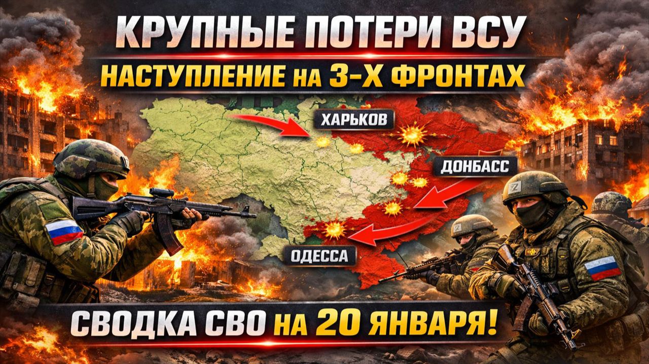 Сводка СВО на 20 января - Война на Украине. Последние сводки сво сегодня 20.01.2026 смотреть онлайн
