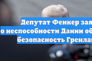 Депутат Фенкер заявил о неспособности Дании обеспечить безопасность Гренландии