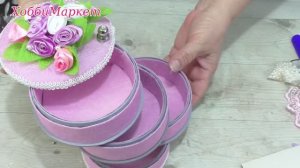 Как сделать многоярусную шкатулку из заглушек для труб.  ХоббиМаркет