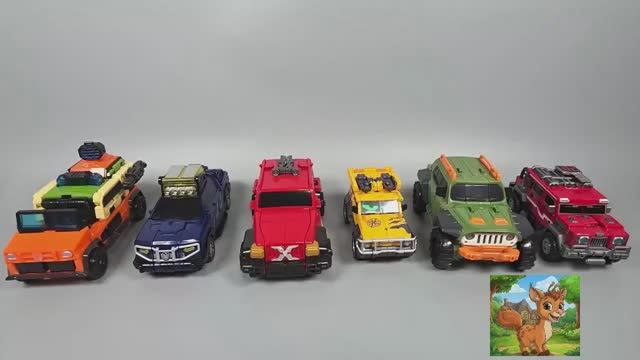 Большая коллекция из 6 деформированных игрушек-роботов-внедорожников! смотреть онлайн