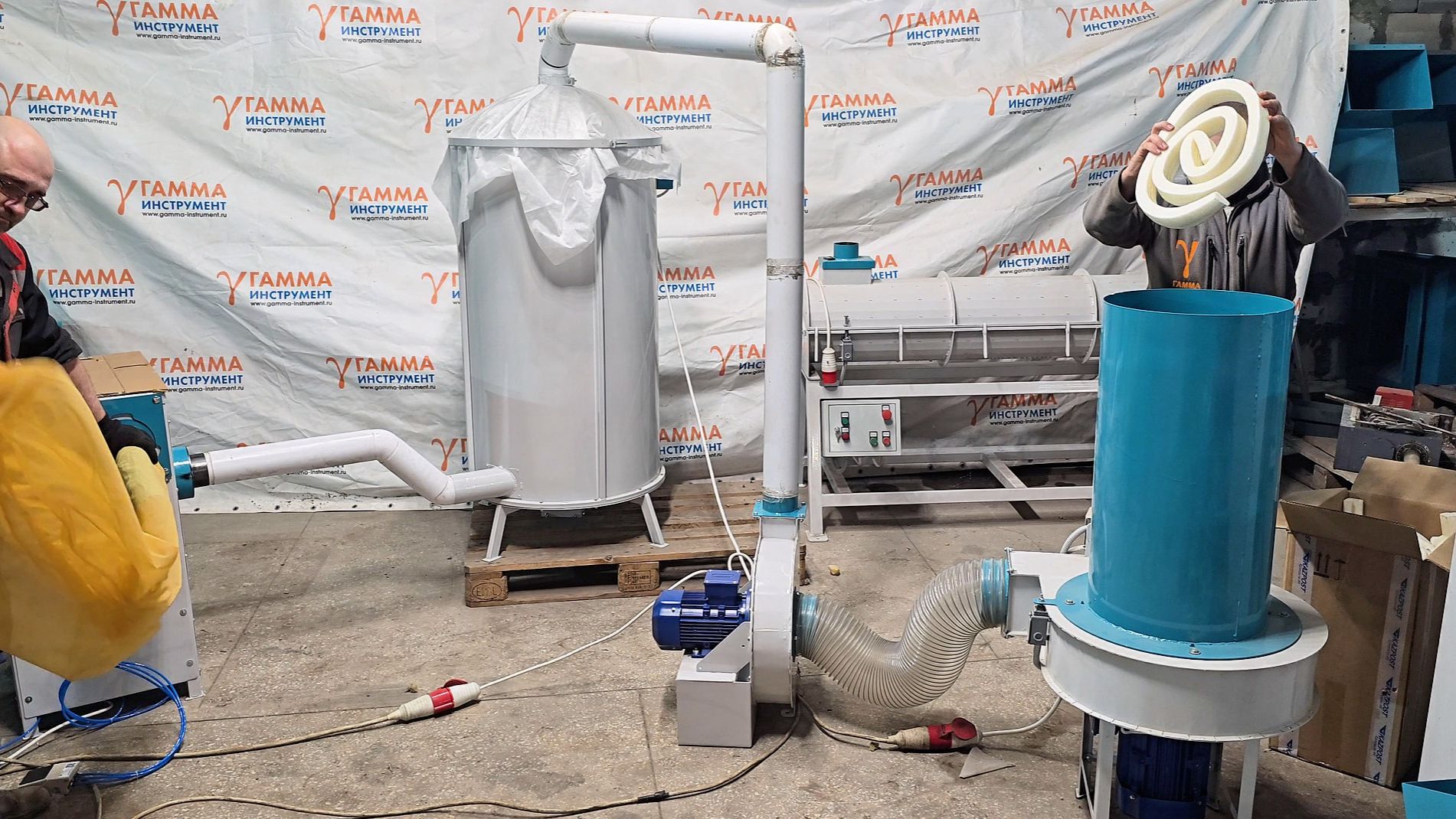  Переработка изолона: показываем работу линии в деле! Линия 5 сетка 20мм вспененный полиэтилен