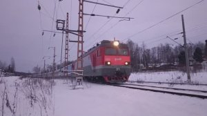 Петрозаводск. Проход поезда "Арктика"