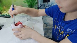 Делаем искусственный снег из набора юнного химика# шалости Макара))