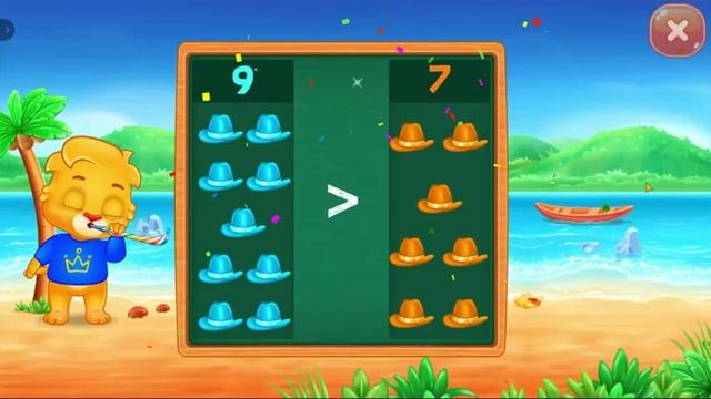 Математика для 1 класса. Сравнение цифр 3. Больше. Меньше. Равно. смотреть онлайн