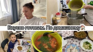 СДЕЛАЛА МАНИКЮР// СО МНОЙ НА КУХНЕ// ГОТОВИМ БОРЩ И ГРЕЧКУ ПО КУПЕЧЕСКИ ДЛЯ СВОЕЙ СЕМЬИ🏠