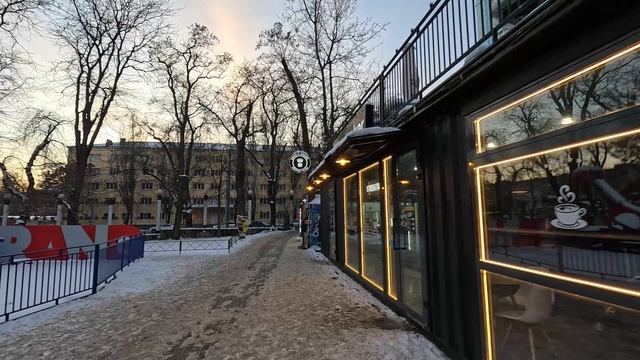 Ясный морозный день в парке Революции г. Ростова-на-Дону смотреть онлайн