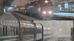 съезд по Лосиноостровской | ЭП2К-375 с поездом №36 "Нижегородец" Москва–Нижний Новгород