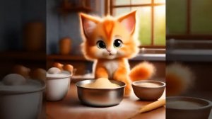 Милое веселое видео про котенка и цыпленка, для детей Funny cute story about cat and chicken