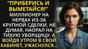 Богач, не думая, наорал на тихую уборщицу, а придя утром в свой кабинет, чуть не поседел от ярости