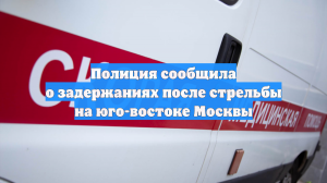 Полиция сообщила о задержаниях после стрельбы на юго-востоке Москвы