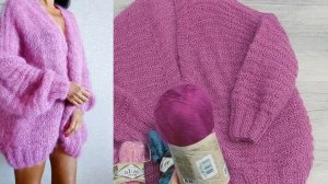 Шикарный Кардиган/ Бесплатные МК/Альтернативная Пряжа