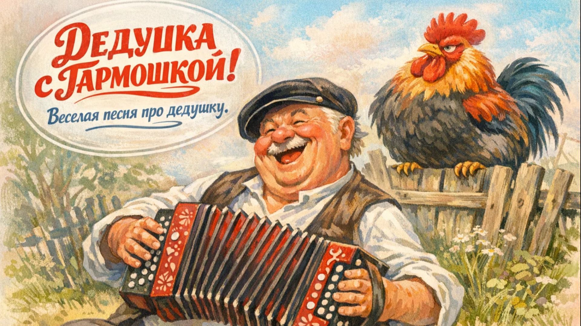 ДЕДУШКА с ГАРМОШКОЙ! Песня для любимого дедушки!!!! смотреть онлайн