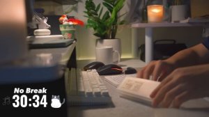 1 час STUDY WITH ME Late night ⧸ calm piano 🎹 ⧸ No Break ⧸