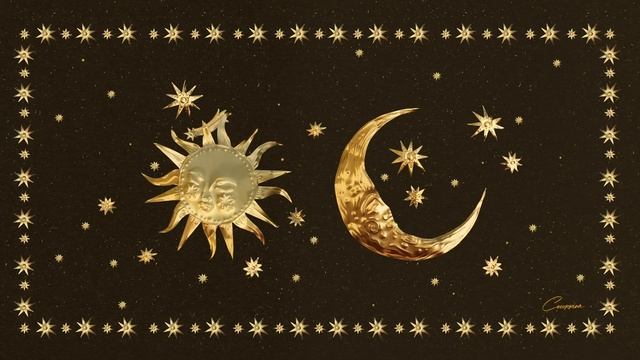 Ночное небо и небесная атмосфера | Солнце, Луна и падающие звёзды смотреть онлайн