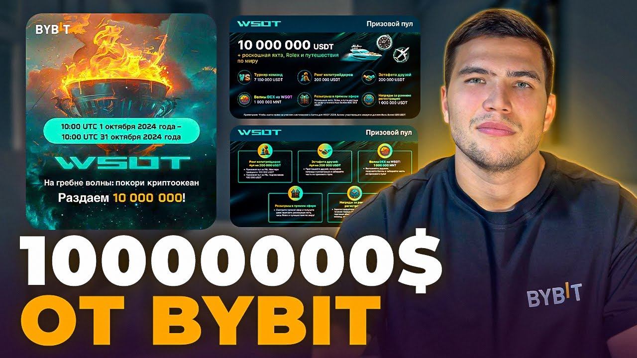 10000000$ ОТ BYBIT! Фьючерсный торговый турнир WSOT 2024 смотреть онлайн