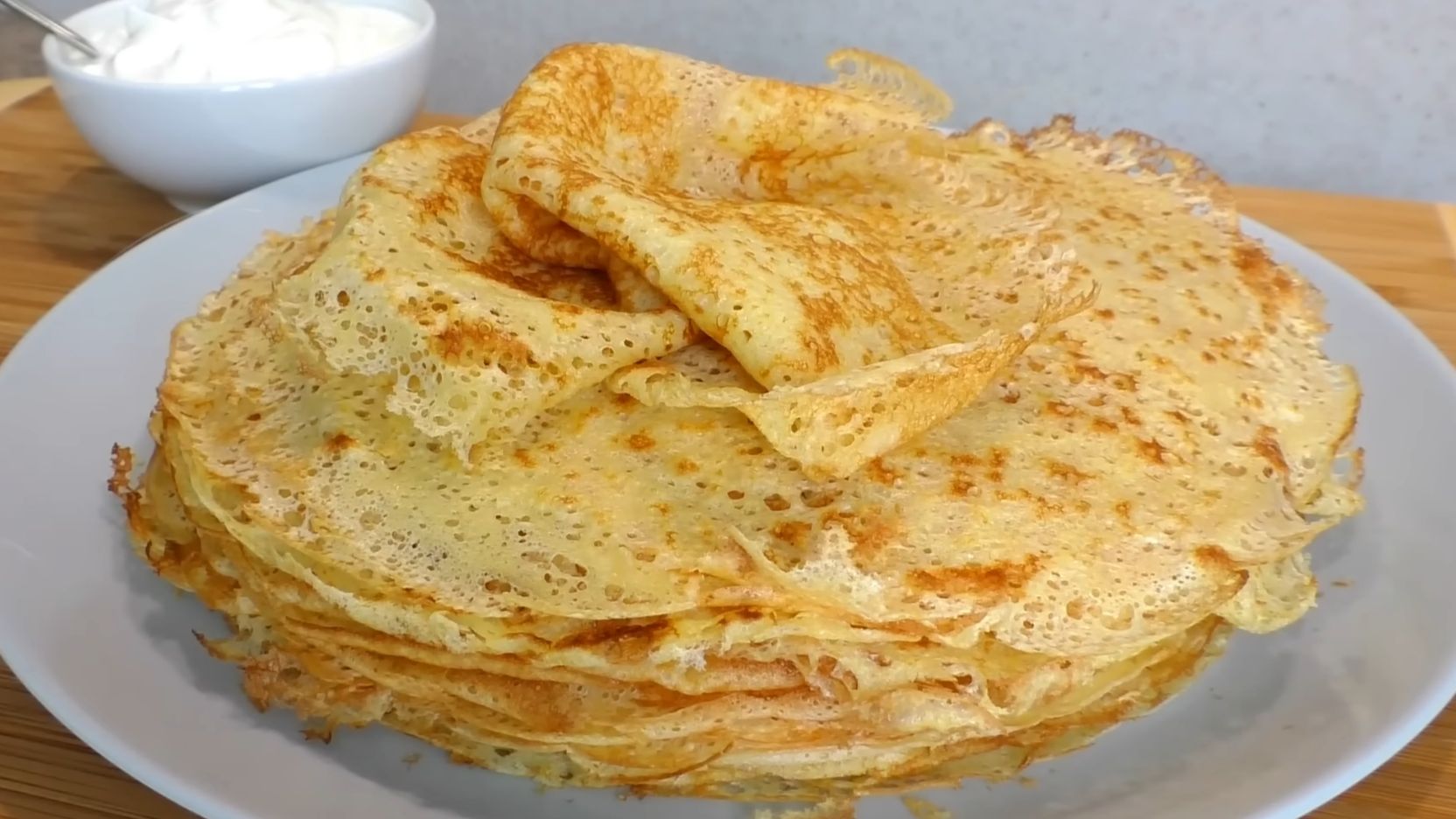 Кружевные блины на молоке без дрожжей - рецепт на Eda.video смотреть онлайн