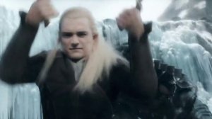 Хоббит - Битва пяти воинств.Леголас сражается с Болгом и спасает Торина.Азог сражается с Торином.