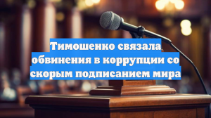 Тимошенко связала обвинения в коррупции со скорым подписанием мира