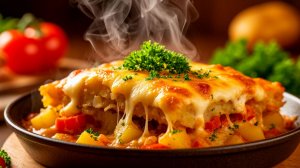 УЖИН ИЗ ТОГО, ЧТО ЕСТЬ В ХОЛОДИЛЬНИКЕ! Забытый рецепт из простых продуктов! Нежная запеканка.