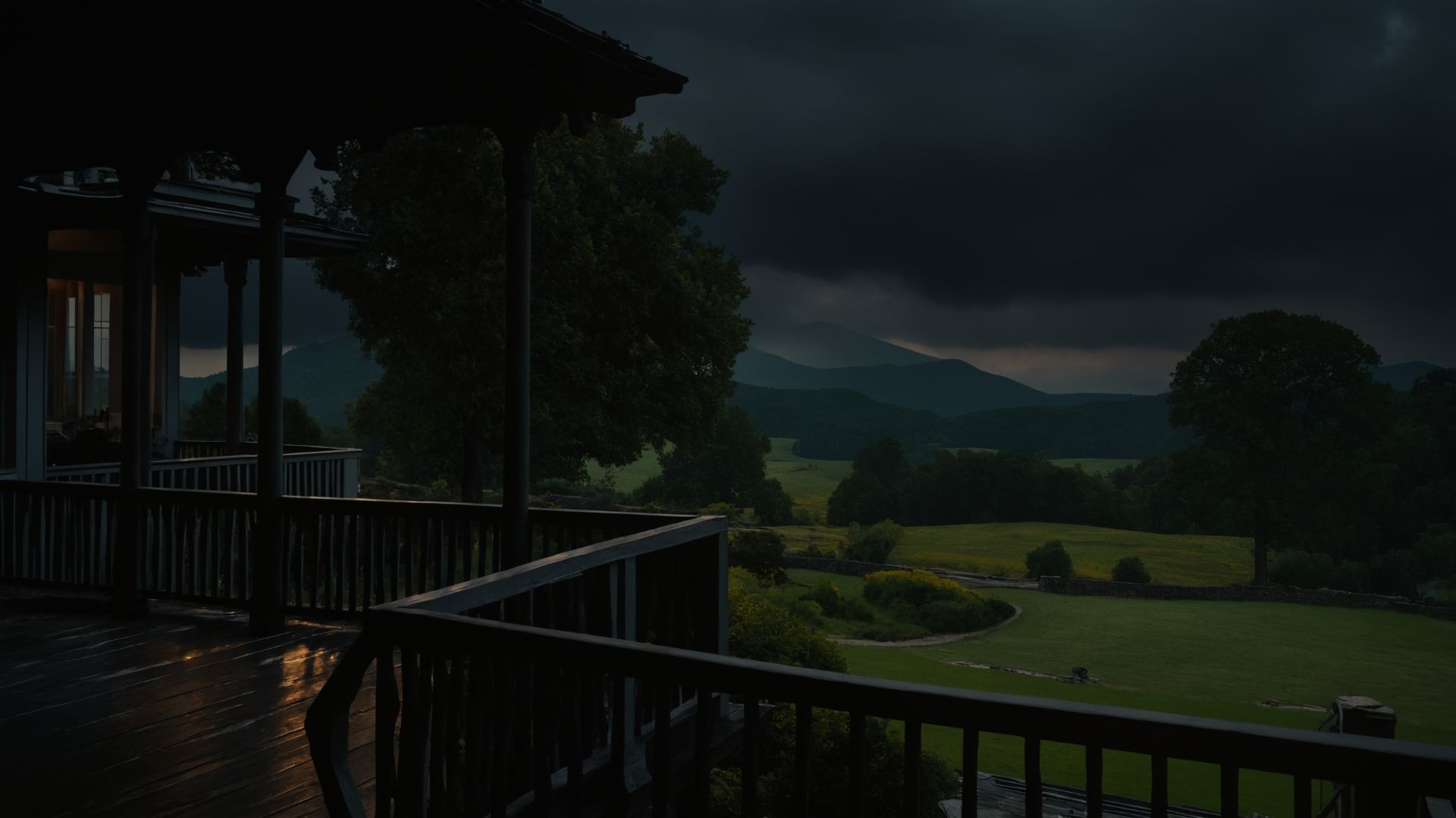 Укройтесь на веранде, когда надвигается буря ⚡Атмосфера ветра и грома для сна — Уют в разгар стихии смотреть онлайн