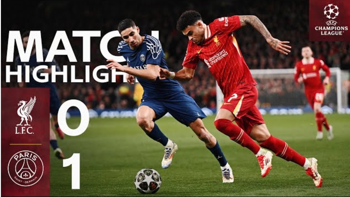 "Ливерпуль" - "ПСЖ" (0:1) Лига чемпионов 24/25. Обзор матча. смотреть онлайн