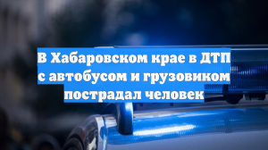 В Хабаровском крае в ДТП с автобусом и грузовиком пострадал человек
