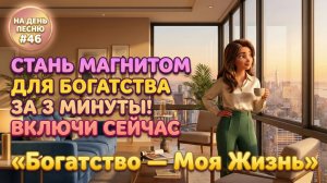 НА ДЕНЬ ПЕСНЮ #46 | МОЩНАЯ ПЕСНЯ-АФФИРМАЦИЯ Денежная | "Богатство — Моя Жизнь"