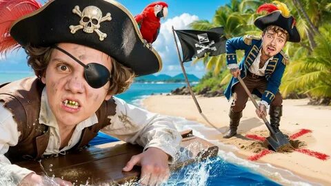 МЫ СТАЛИ ПИРАТАМИ НА ОДНОМ ПЛОТУ В ОКЕАНЕ В МАЙНКРАФТ! смотреть онлайн