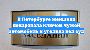 В Петербурге женщина поцарапала ключом чужой автомобиль и угодила под суд