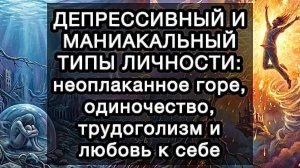 ДЕПРЕССИВНЫЙ И МАНИАКАЛЬНЫЙ ТИПЫ ЛИЧНОСТИ: неоплаканное горе, одиночество и любовь к себе