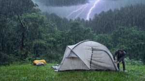 Соло кемпинг в сильную грозу.